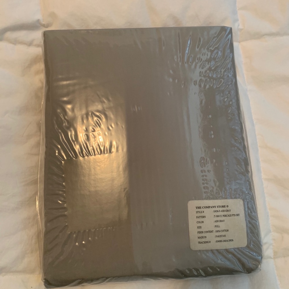 Company Store Percale Cotton Fitted Sheet Full Sz.